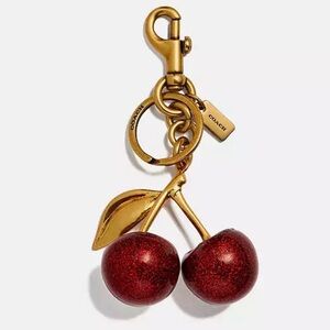 Coach Glittering Red Cherry Keychain